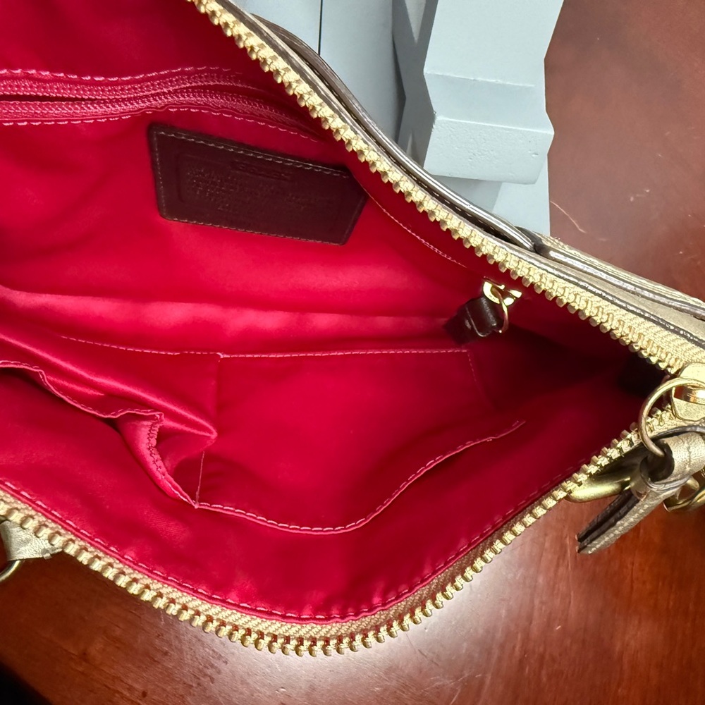 Coach Metallic Gold Shoulder Bag - Picture 5 of 5